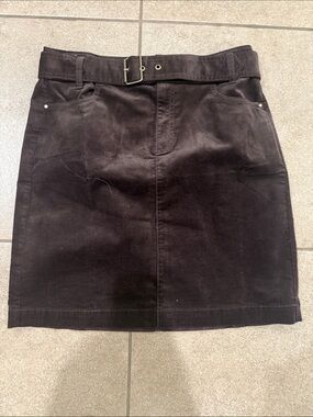 Loft borne Corduroy Belted Mini Skirt
